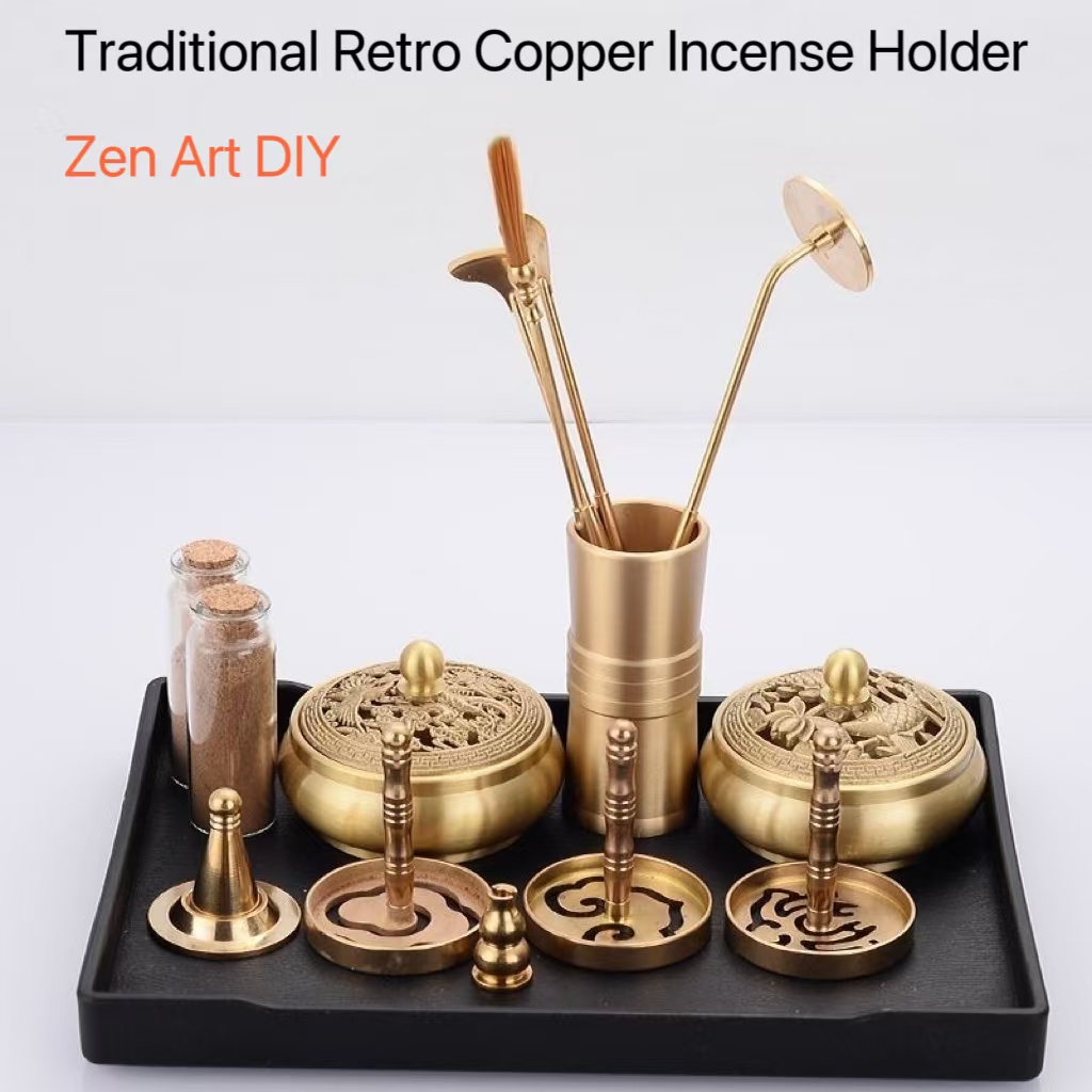 Home Fragrance Zen - Pure Copper Incense Holder Set Home