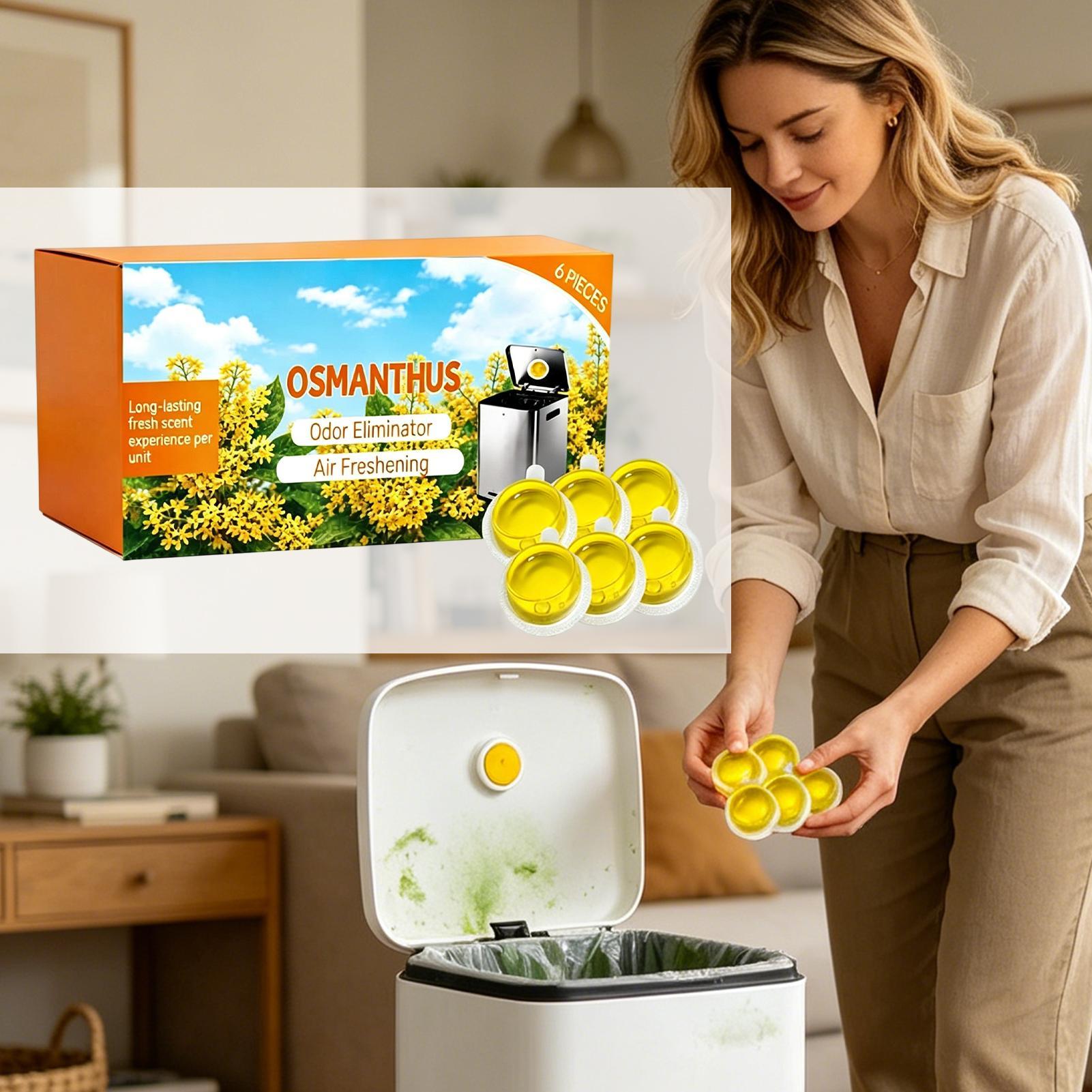 Home Fragrance Gel - 6 Pieces Trash freshener Citrus Scent