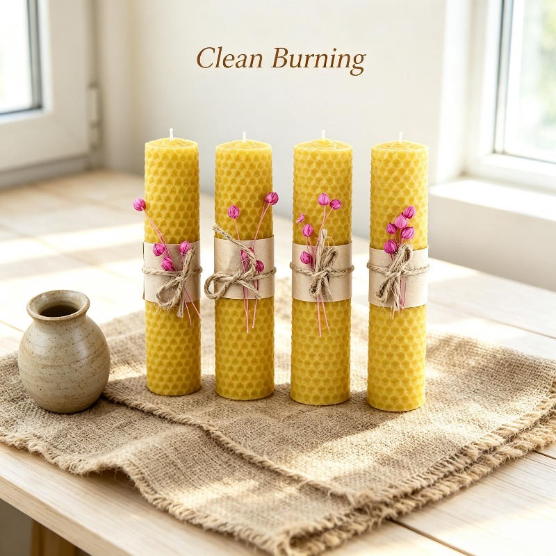 4pcs Handmade Rolled Beeswax P - Beeswax Taper Candle recension och pris