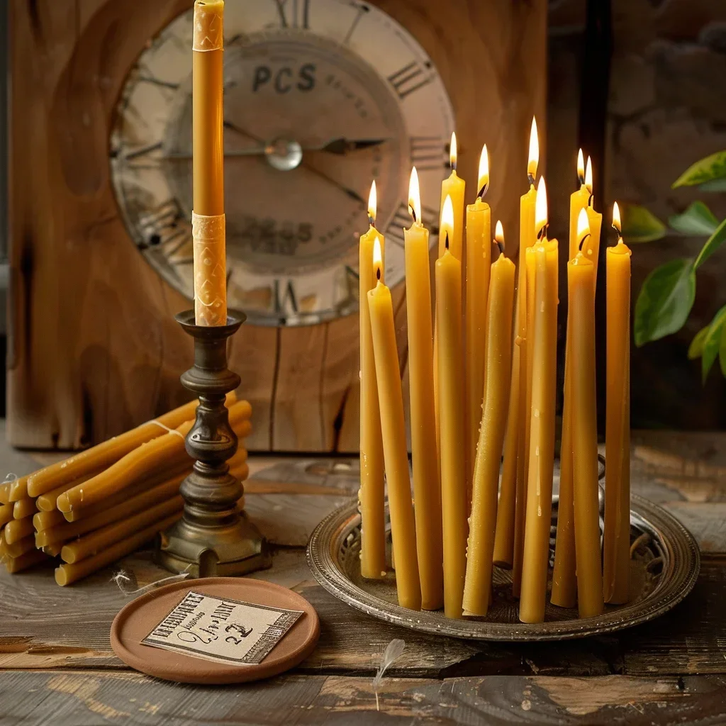 25PCS/1PACK Hanukkah Candle Na - Beeswax Taper Candle recension och pris