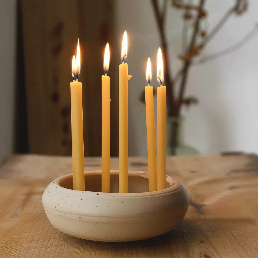 25PCS/1PACK Hanukkah Candle Na - Beeswax Taper Candle recension och pris