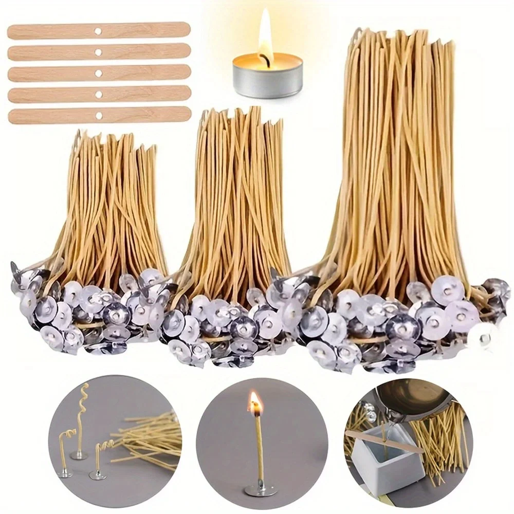 Candle Wicks 50 PCS 8 Inch Hem - Beeswax Taper Candle recension och pris