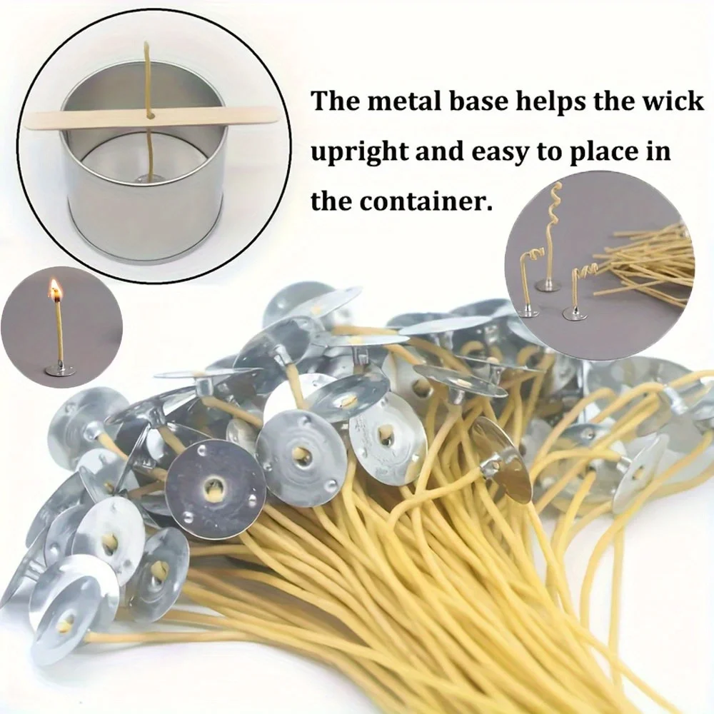 Candle Wicks 50 PCS 8 Inch Hem - Beeswax Taper Candle recension och pris