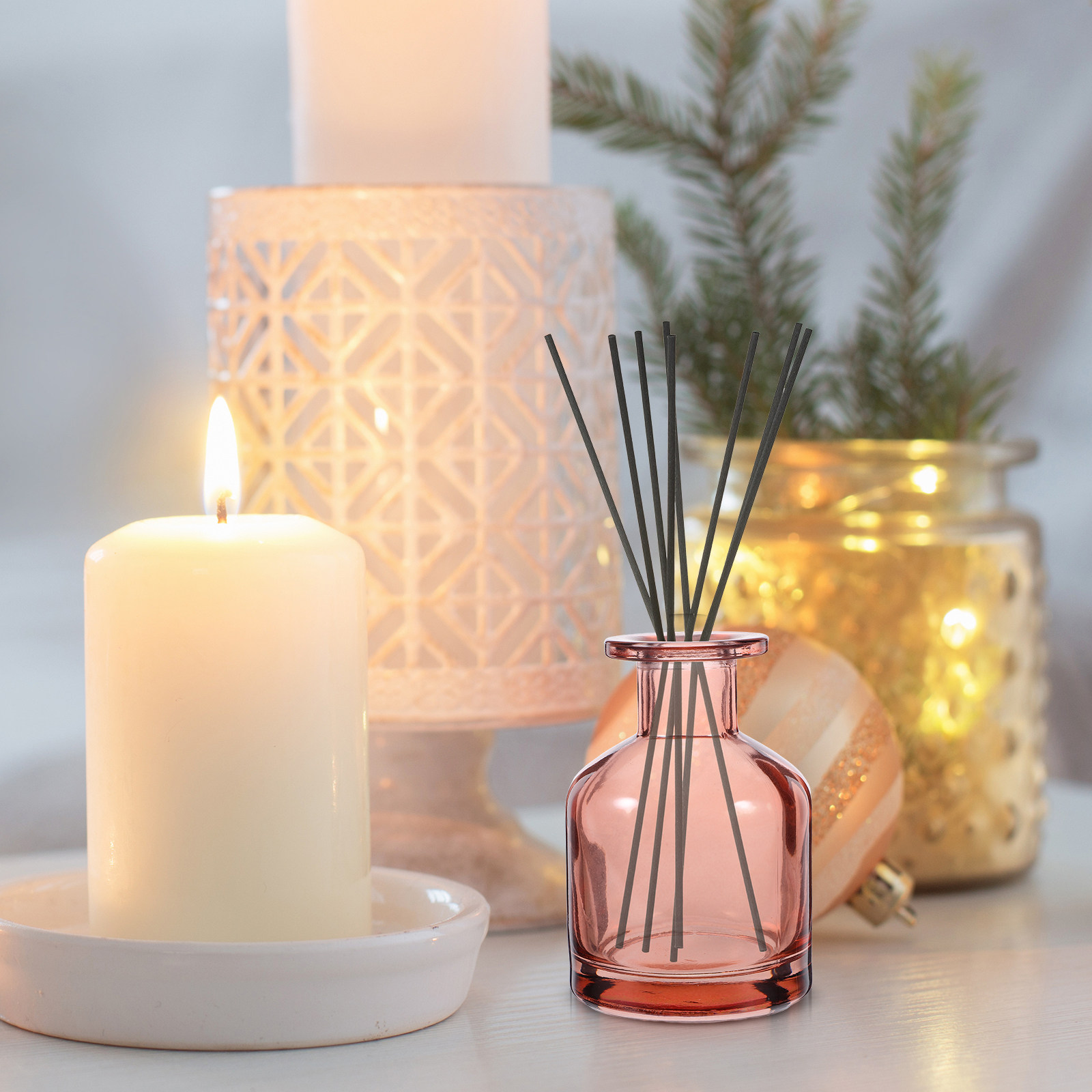 2Pcs Elegant Round Glass Aroma - Home Fragrance Bottle recension och pris