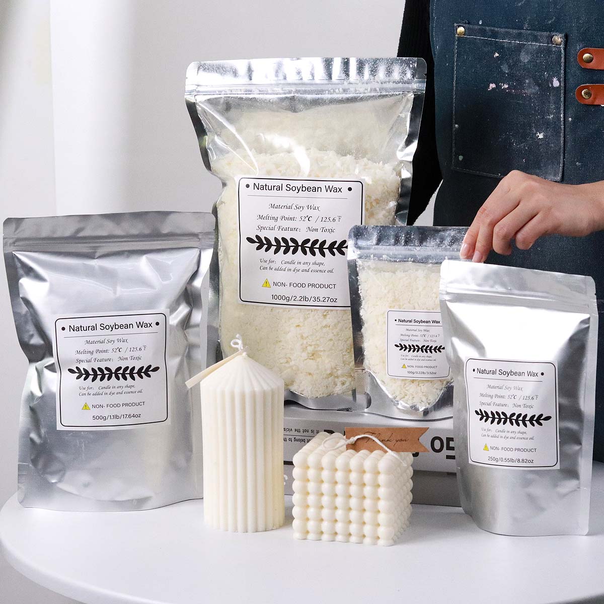 100/250/500/1000g Natural Soy  - Soy Wax Flake recension och pris