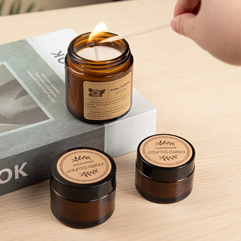 Brown Glass Cup Aromatherapy C - Soy Wax Flake recension och pris