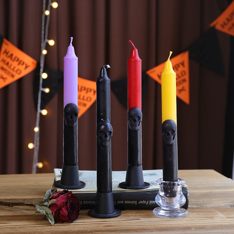 Gothic Skull Taper Candles Aut - Beeswax Taper Candle recension och pris