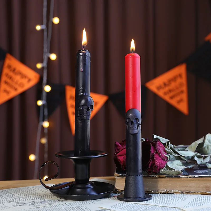 Gothic Skull Taper Candles Aut - Beeswax Taper Candle recension och pris